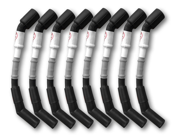 11mm Spark Plug Wires 8 pc Set<br>Grey with Black Boots. LSX Car