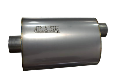 2-1/2 in. Oval Center/Offset Muffler 12 in. Long Body<br>Stainless Steel