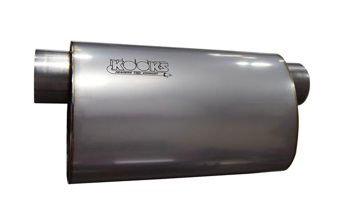 3 in. Oval Offset/Offset Muffler 14 in. Long Body<br>Stainless Steel