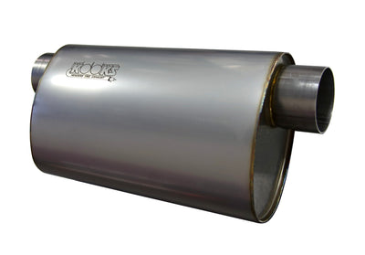 3 in. Oval Offset/Offset Muffler 14 in. Long Body<br>Stainless Steel