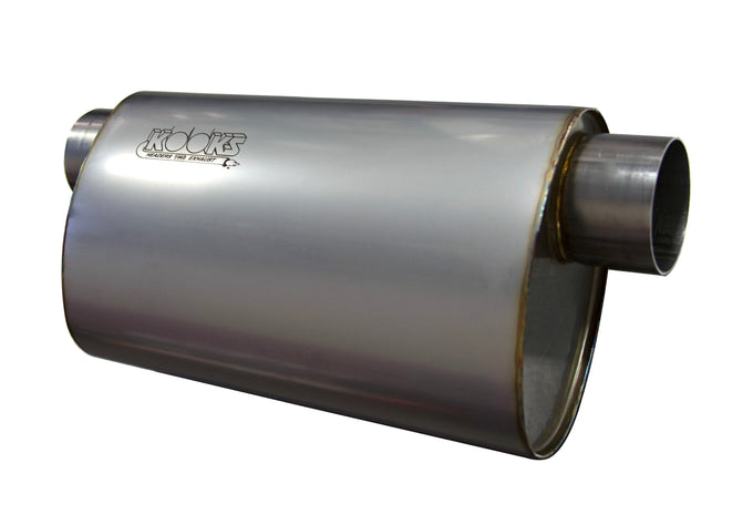 3 in. Oval Offset/Offset Muffler 14 in. Long Body<br>Stainless Steel