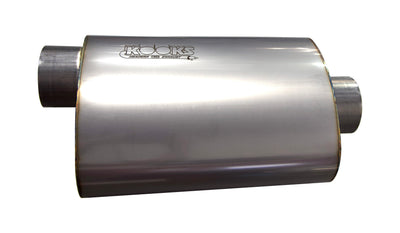 3 in. Oval Center/Offset Muffler 12 in. Long Body<br>Stainless Steel
