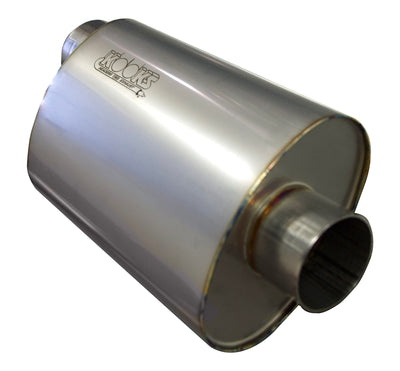 3 in. Oval Center/Offset Muffler 12 in. Long Body<br>Stainless Steel