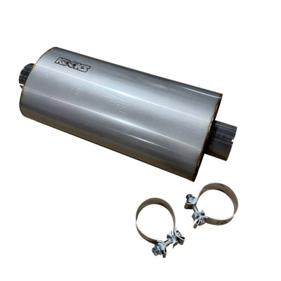 3 in. Oval Clamp In Center/Center Muffler<br>18 in. Long Body
