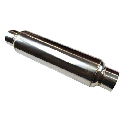 3 in. Round Muffler 14 in. Long<br>Polished Stainless Steel