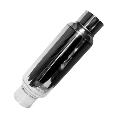 3-1/2 in. Round Muffler 10 in. Long Body<br>Polished Stainless Steel