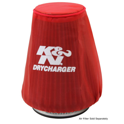 Red Drycharger Round Tapered Air Filter Wrap <br> Universal Fit