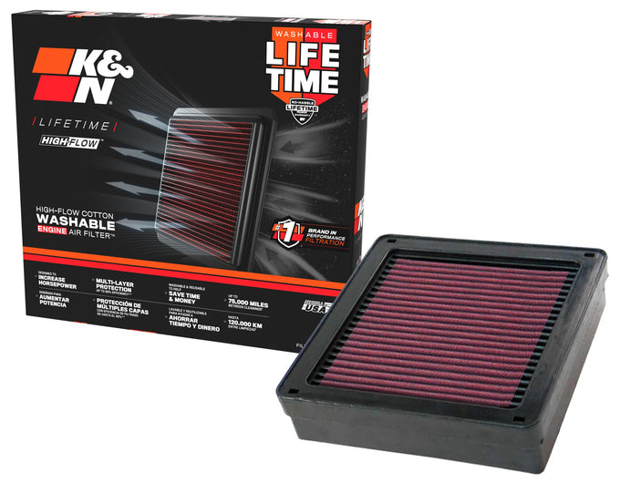 High-Flow Drop-In Replacement Air Filter <br> 02-07 MIT Lancer, 03-06 Outlander, 97-02 Mirage