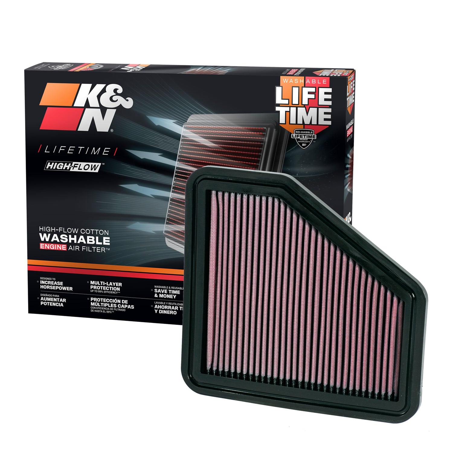 High-Flow Drop-In Replacement Air Filter <br> 07-12 Lexus ES350, 05-12 Toyota Avalon, 07-11 Camry