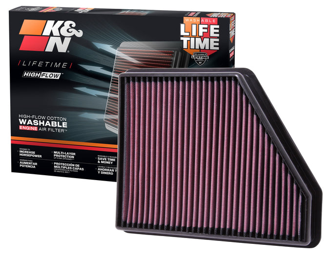High-Flow Drop-In Replacement Air Filter <br> 2010-2015 Chevy Camaro