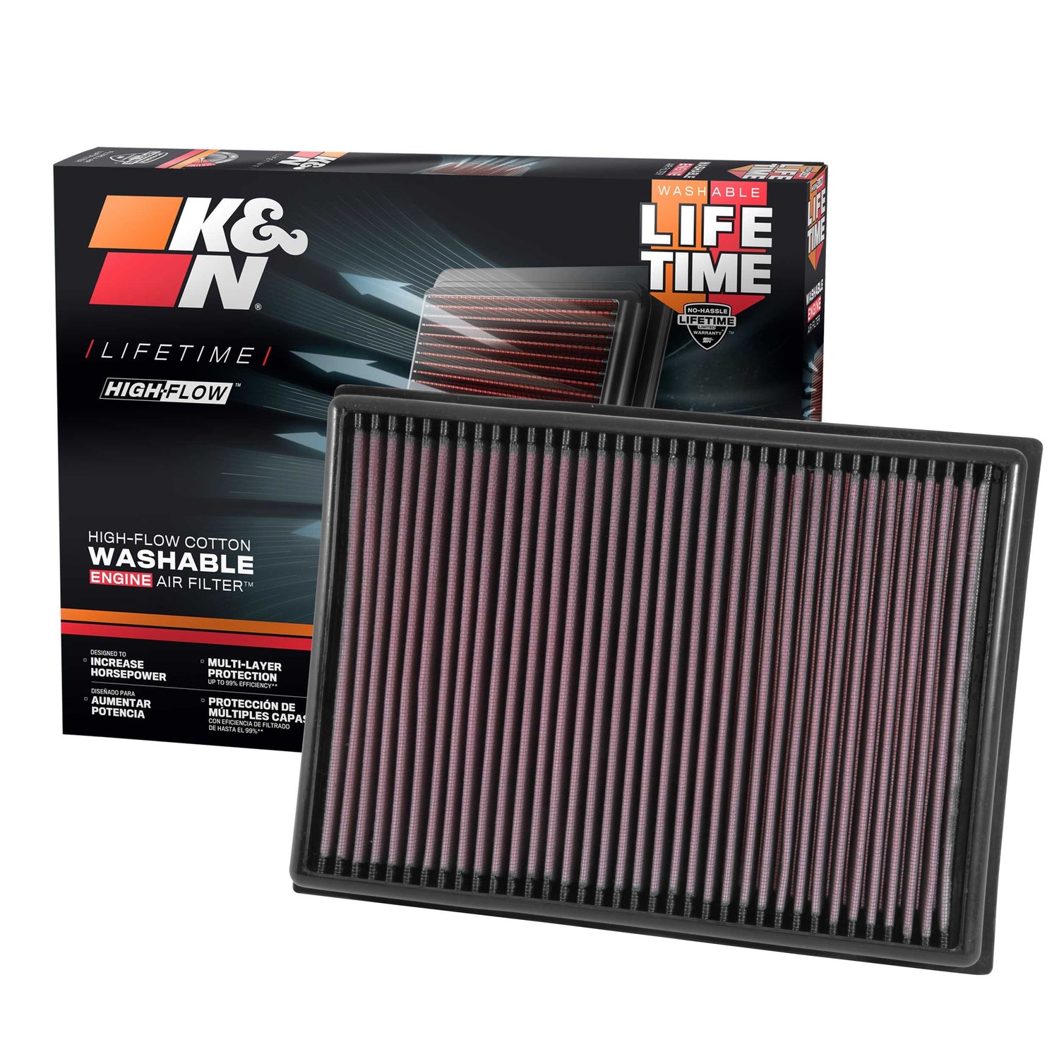 High-Flow Drop-In Replacement Air Filter <br> 10-24 Toyota 4Runner, 10-14 FJ Cruiser