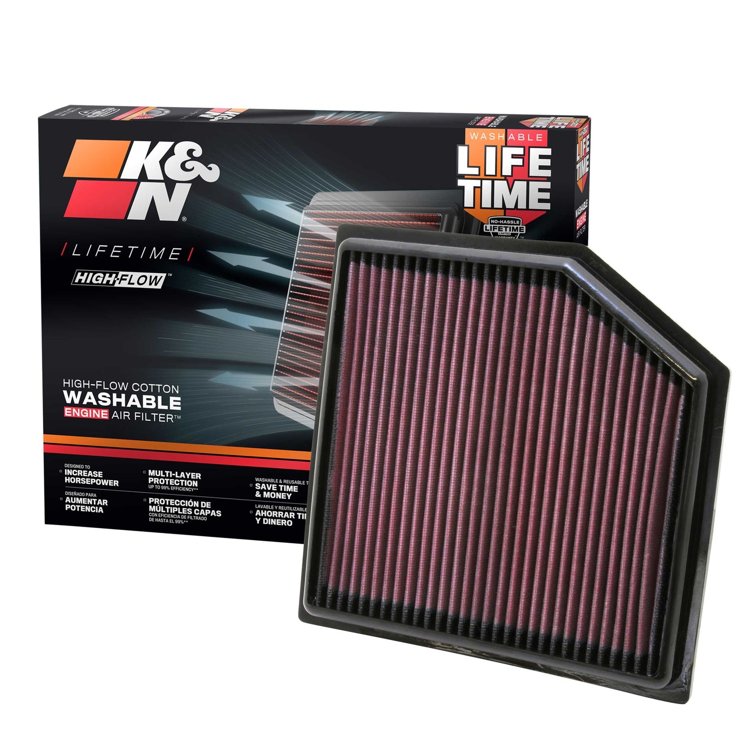 High-Flow Drop-In Replacement Air Filter <br> 08-11 Lexus GS460, 13-20 GS350, 13-18 GS450h, 14-15 IS250