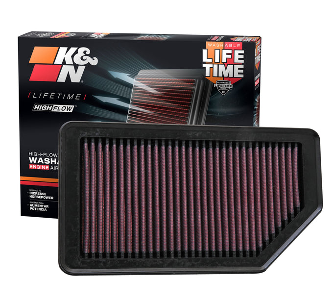 High-Flow Drop-In Replacement Air Filter <br> 12-17 Hyundai Accent Veloster, 12-17 Kia Rio, 12-19 Soul