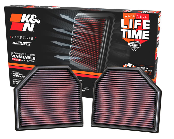 High-Flow Drop-In Replacement Air Filter <br> 12-16 BMW M5, 12-18 M6, 14-19 M6 Gran Coupe