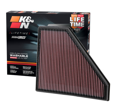 High-Flow Drop-In Replacement Air Filter <br> 16-24 Chevy Camaro, 13-19 Cadillac ATS, 14-19 CTS