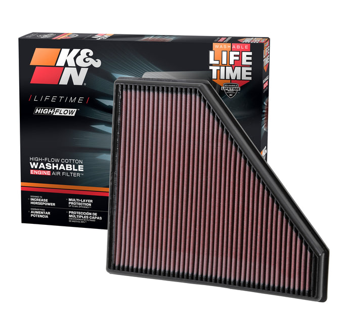 High-Flow Drop-In Replacement Air Filter <br> 16-24 Chevy Camaro, 13-19 Cadillac ATS, 14-19 CTS
