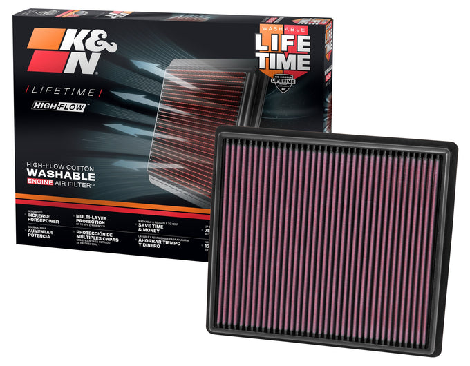 High-Flow Drop-In Replacement Air Filter <br> 14-19 Chevy Impala, 14-17 Buick Regal, 13-15 Malibu