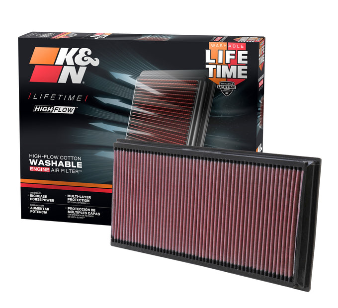High-Flow Drop-In Replacement Air Filter <br> 03-06,08-18 Porsche Cayenne, 04-17 VW Touareg