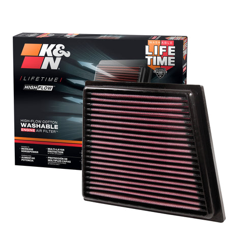 High-Flow Drop-In Replacement Air Filter <br> 09-19 Ford Fiesta, 14-15 Fiesta Ikon, 16-18 Figo