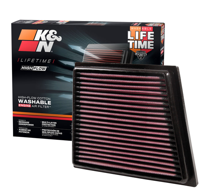 High-Flow Drop-In Replacement Air Filter <br> 09-19 Ford Fiesta, 14-15 Fiesta Ikon, 16-18 Figo