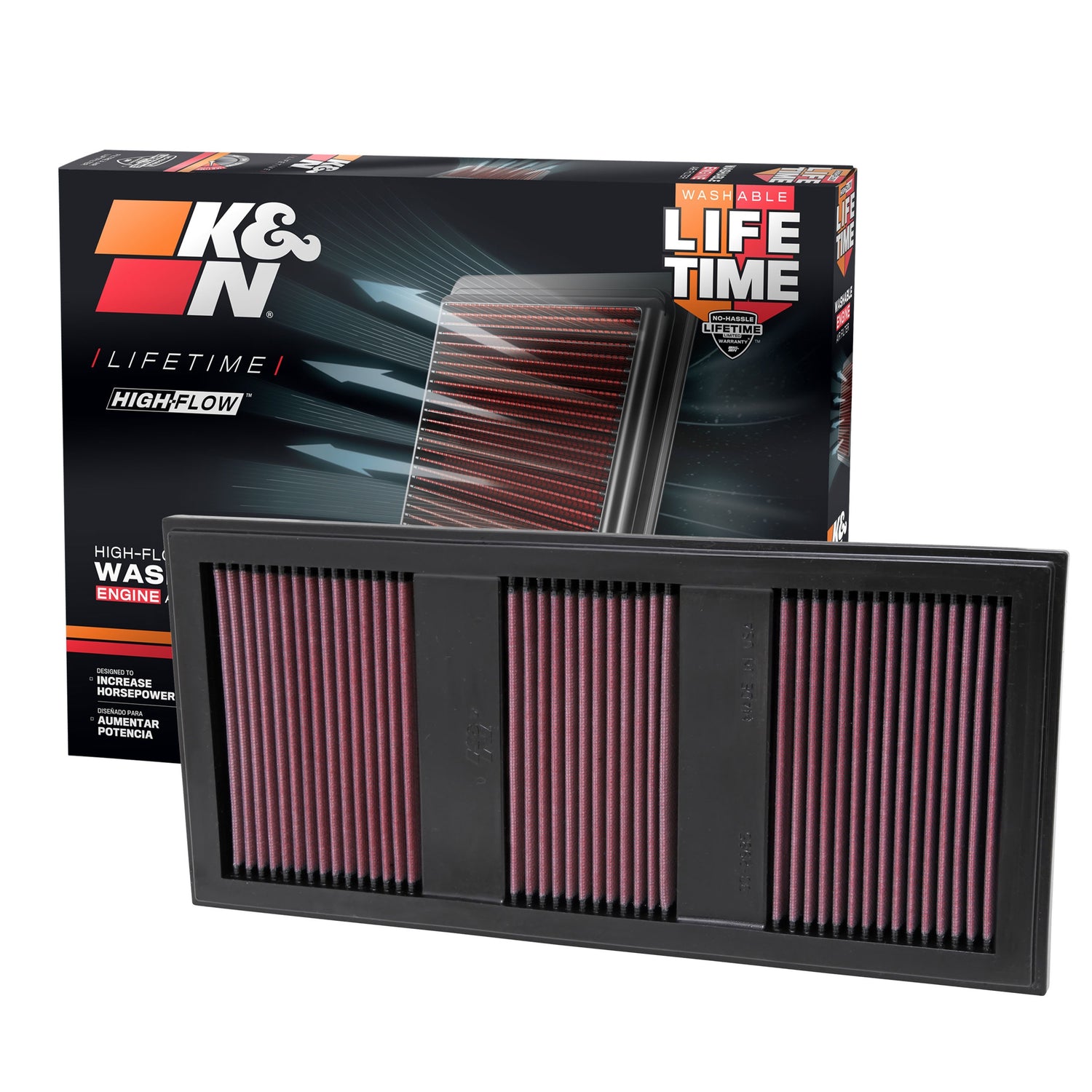 High-Flow Drop-In Replacement Air Filter <br> 12-15 Mercedes-Benz C350 ML350, 13-14 C300, 13-15 GLK350
