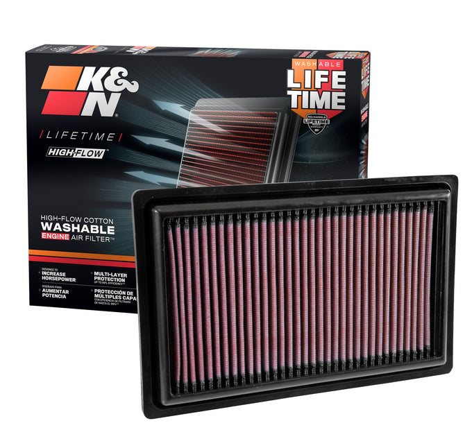 High-Flow Drop-In Replacement Air Filter <br> 14-18 Mercedes-Benz C180, 15-18 C200 C250 C300, 16-18 C350e
