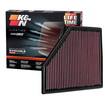 High-Flow Drop-In Replacement Air Filter <br> 15-17 BMW 320i, 16-18 340i 340i xDrive 330i 330e