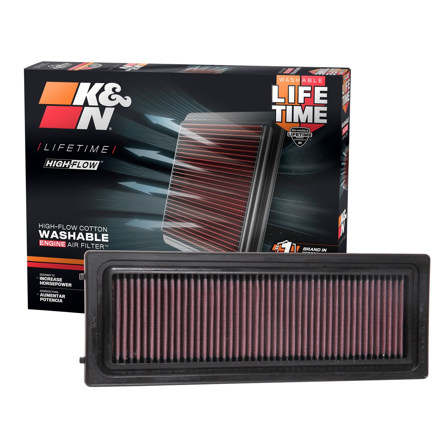 High-Flow Drop-In Replacement Air Filter <br> 2017-2025 Alfa Romeo Giulia Stelvio