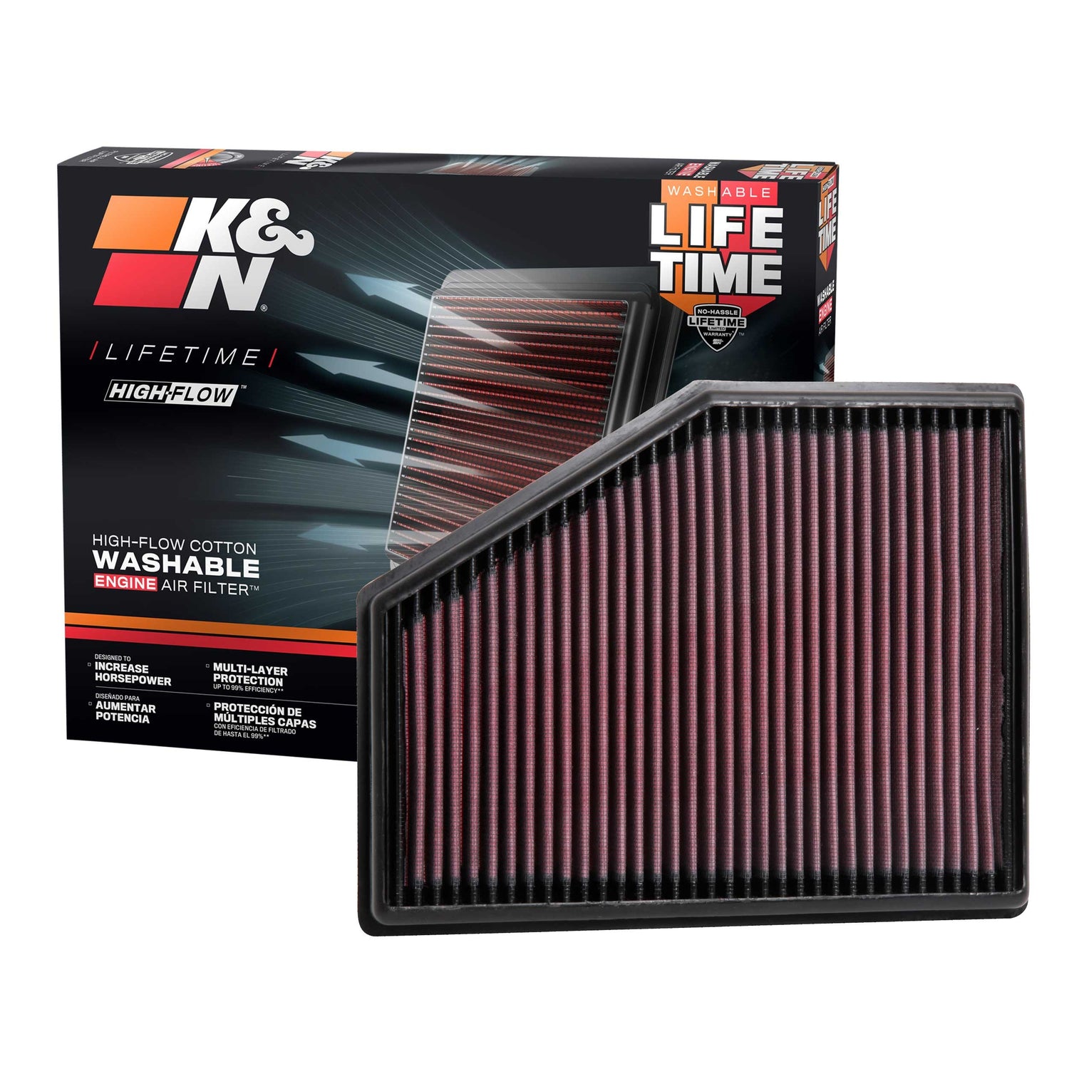 High-Flow Drop-In Replacement Air Filter <br> 17-22 740i xDrive, 17-23 530i 540i 530i xDrive 540i xDrive