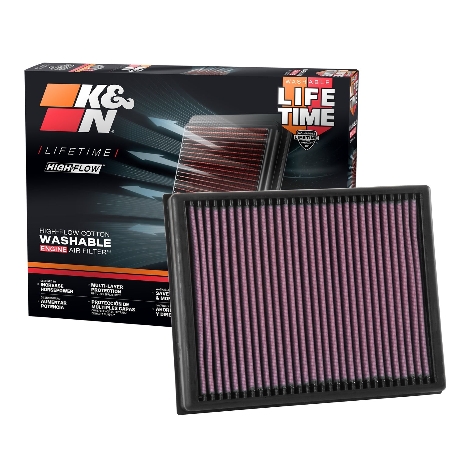High-Flow Drop-In Replacement Air Filter <br> 19-23 Ford Ranger, 2024 VW Amarok