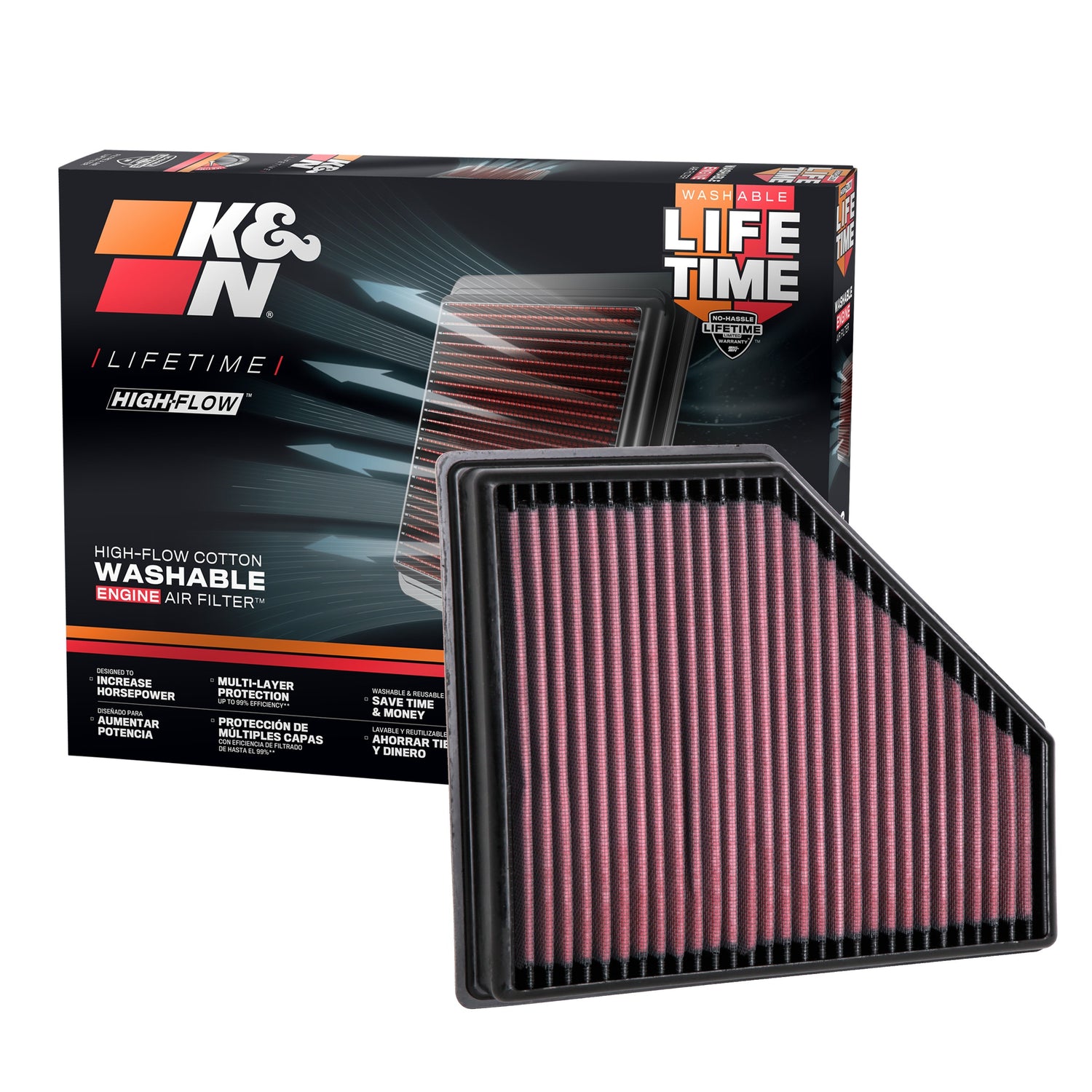 High-Flow Drop-In Replacement Air Filter <br> 20-26 Toyota GR Supra, 19-25 BMW 330i xDrive 330i