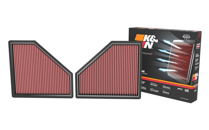 High-Flow Drop-In Replacement Air Filter <br> 21-25 BMW M4 M3, 23-25 M2