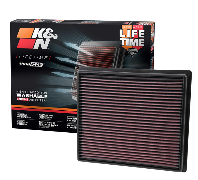 High-Flow Drop-In Replacement Air Filter <br> 14-21 Toyota Tundra, 14-22 Sequoia, 16-23 Tacoma