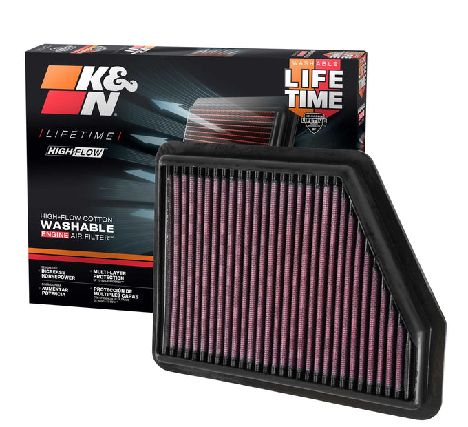 High-Flow Drop-In Replacement Air Filter <br> 16-25 Honda Civic, 23-25 HR-V