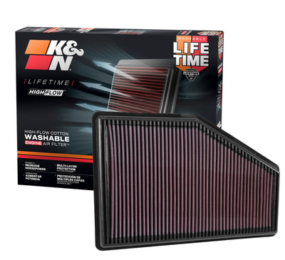 High-Flow Drop-In Replacement Air Filter <br> 16-25 Chevy Malibu, 19-25 Cadillac XT4, 17-19 LaCrosse