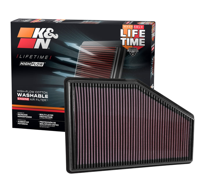 High-Flow Drop-In Replacement Air Filter <br> 16-25 Chevy Malibu, 19-25 Cadillac XT4, 17-19 LaCrosse