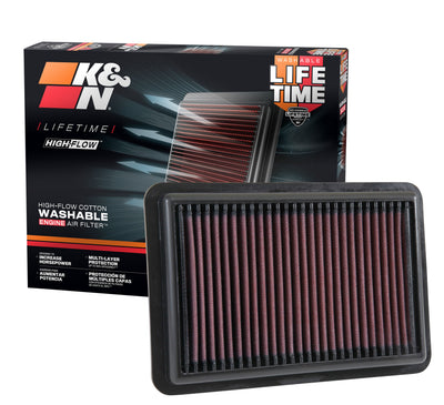 High-Flow Drop-In Replacement Air Filter <br> 19-24 Kia Forte, 17-20 Hyundai Elantra, 18-23 Kona