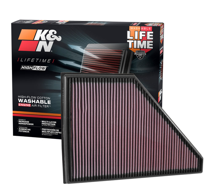 High-Flow Drop-In Replacement Air Filter <br> 18-26 Buick Enclave, 17-25 Cadillac XT5, 18-26 Traverse