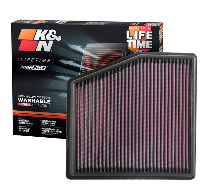 High-Flow Drop-In Replacement Air Filter <br> 17-25 Chrysler Pacifica, 20-25 Voyager, 21-22 Grand Caravan