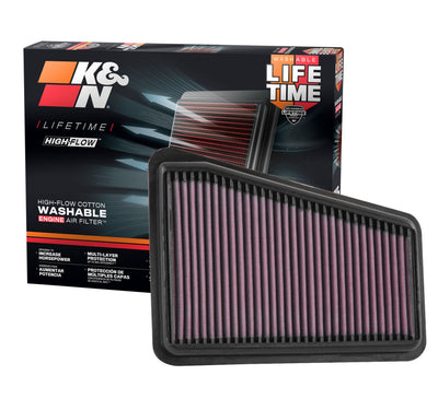 High-Flow Drop-In Replacement Air Filter <br> 18-23 Kia Stinger, 19-26 Genesis G70