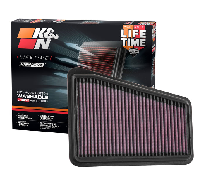 High-Flow Drop-In Replacement Air Filter <br> 18-23 Kia Stinger, 19-26 Genesis G70