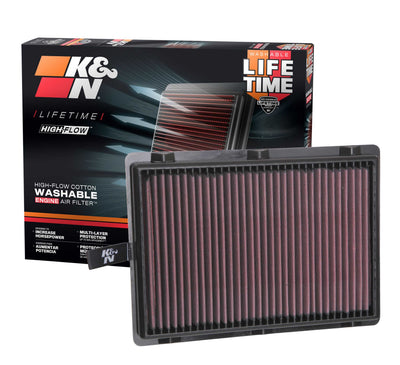 High-Flow Drop-In Replacement Air Filter <br> 15-24 Kia Sedona Sorento Hyundai Santa Fe Sport