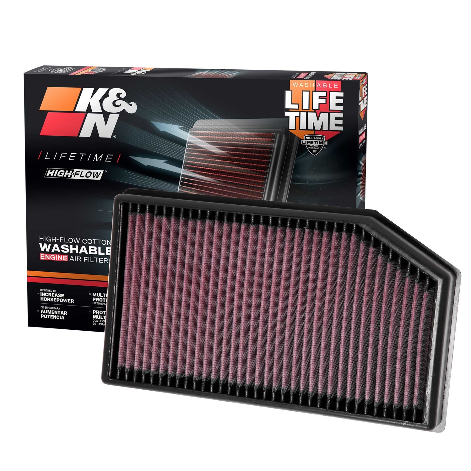 High-Flow Drop-In Replacement Air Filter <br> 18-25 Jeep Wrangler, 20-25 Gladiator