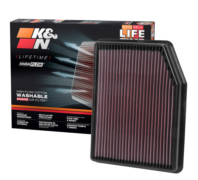 High-Flow Drop-In Replacement Air Filter <br> 20-25 Chevy Silverado GMC Sierra 2500 3500 HD