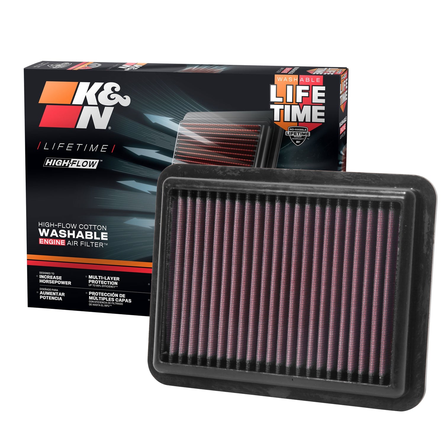 High-Flow Drop-In Replacement Air Filter <br> 18-24 Nissan Kicks, 20-25 Versa
