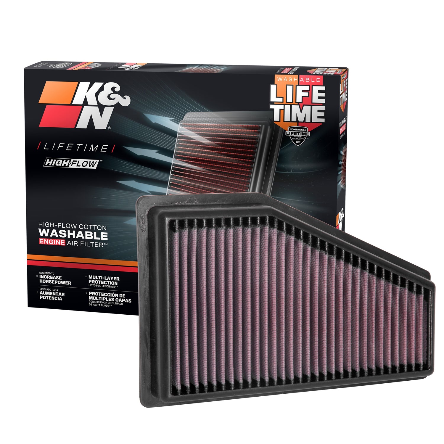 High-Flow Drop-In Replacement Air Filter <br> 2019-2023 Jeep Cherokee