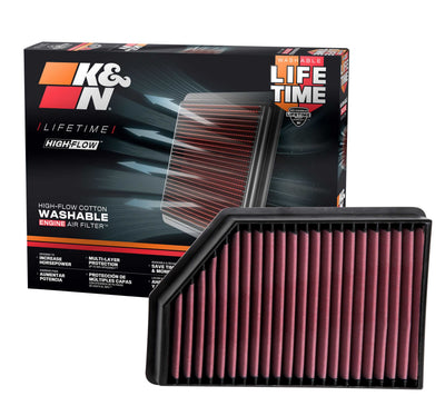 High-Flow Drop-In Replacement Air Filter <br> 20-25 Chevy Silverado GMC Sierra 2500 3500 HD