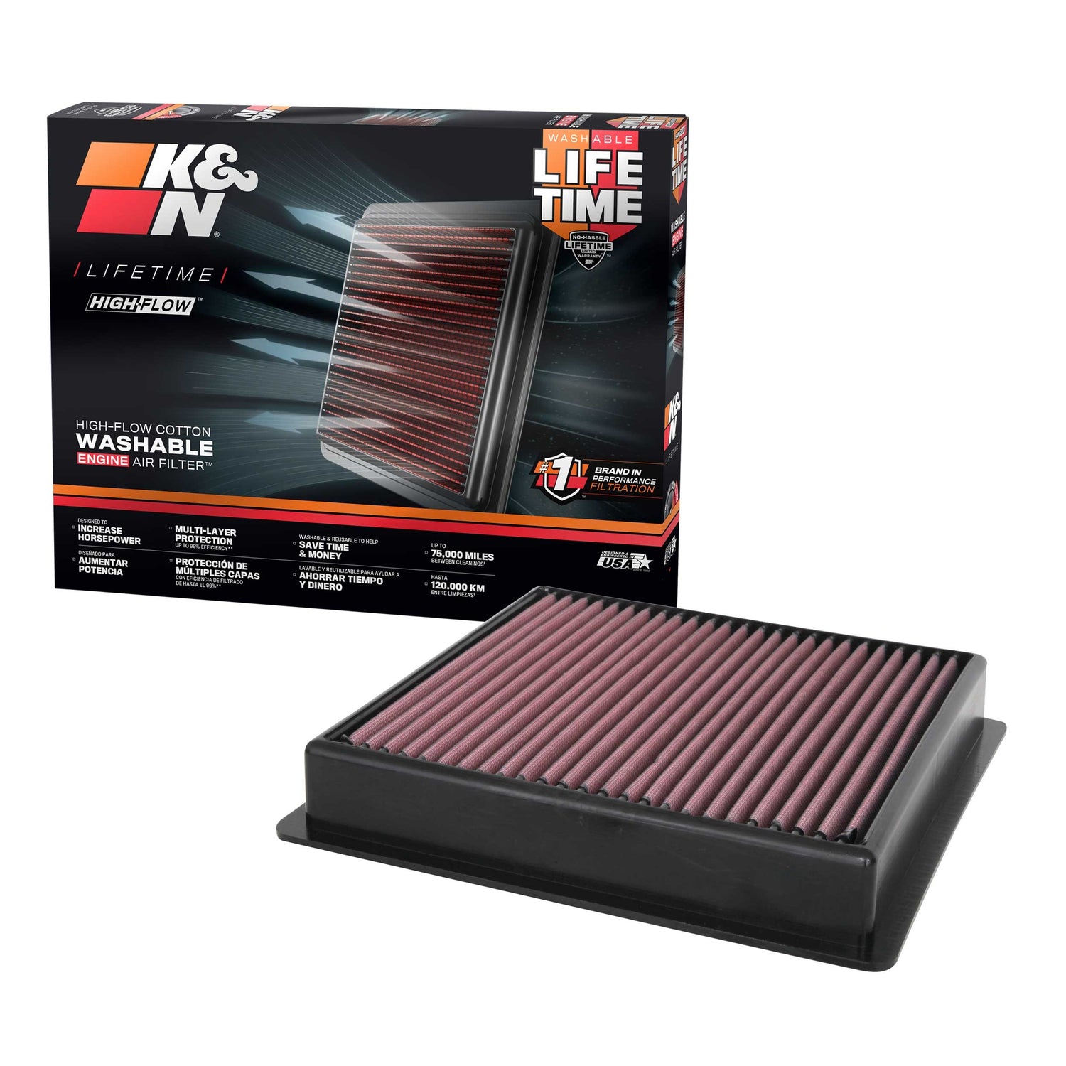 High-Flow Drop-In Replacement Air Filter <br> 20-25 Ford F250 F350 F450 Super Duty