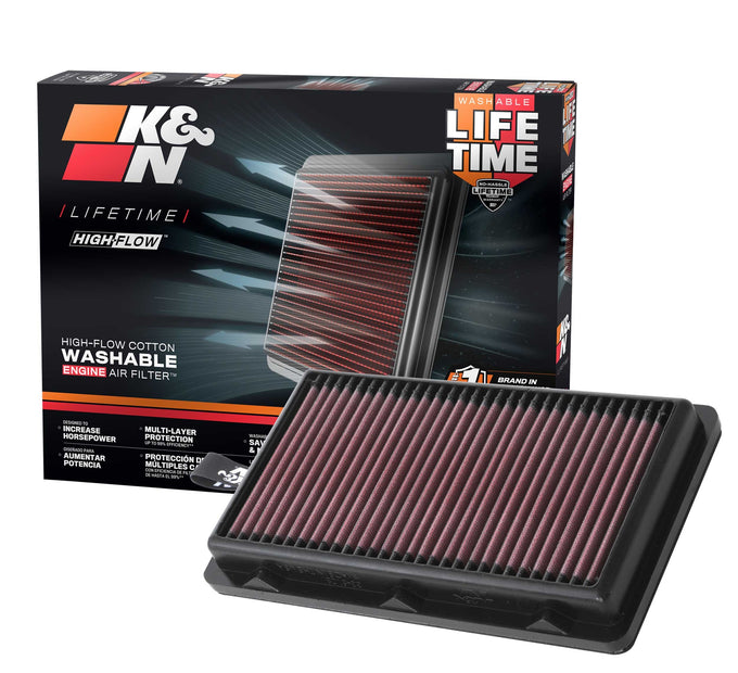 High-Flow Drop-In Replacement Air Filter <br> 20-25 Hyundai Sonata Santa Fe Kia K5