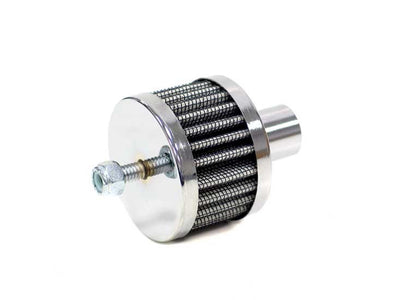Steel Base Chrome Top Crankcase Vent Filter <br> Universal Fit